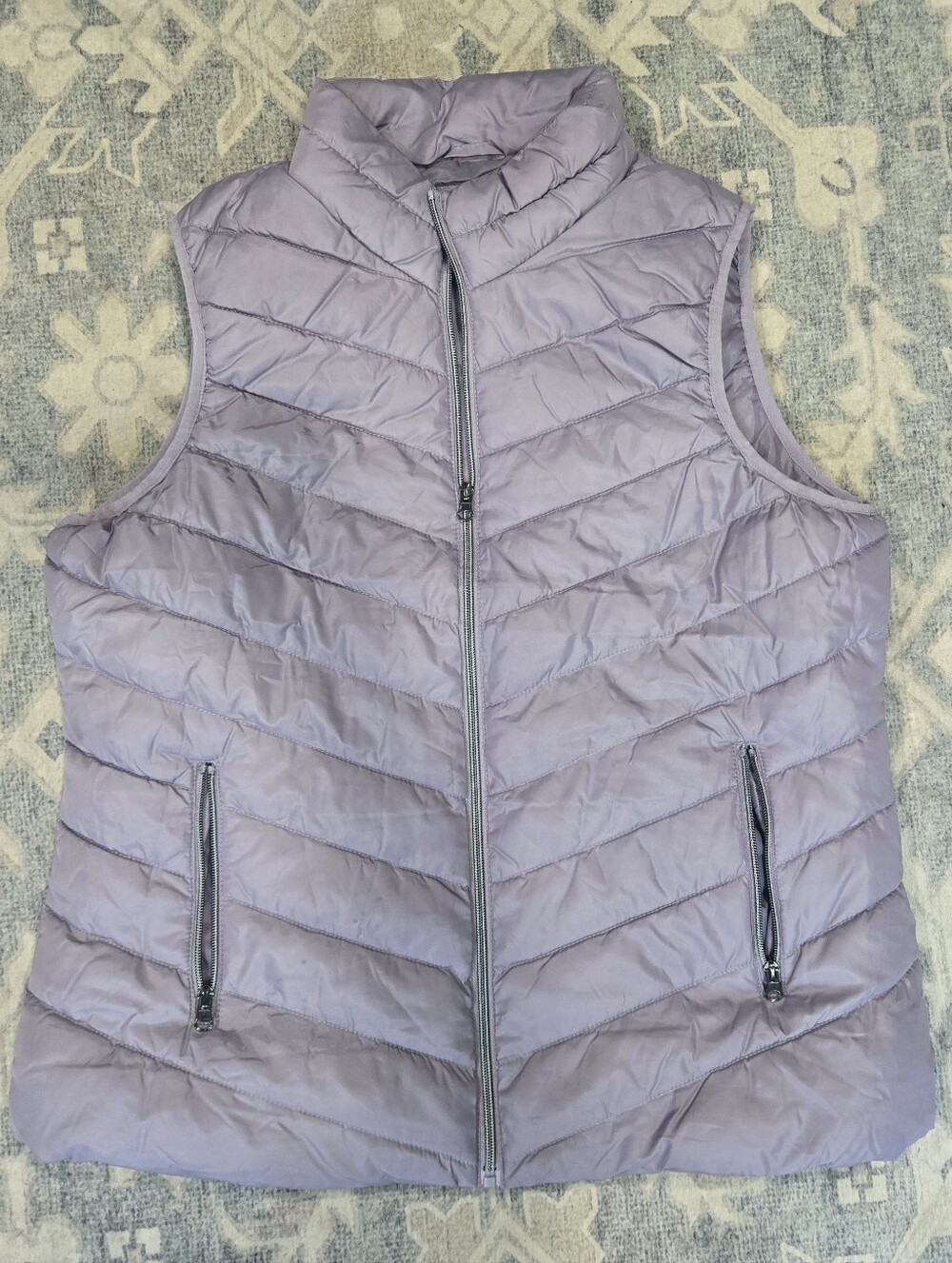 Big Chill Lavender Quilted Puffer Vest with Zip Pockets